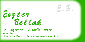 eszter bellak business card